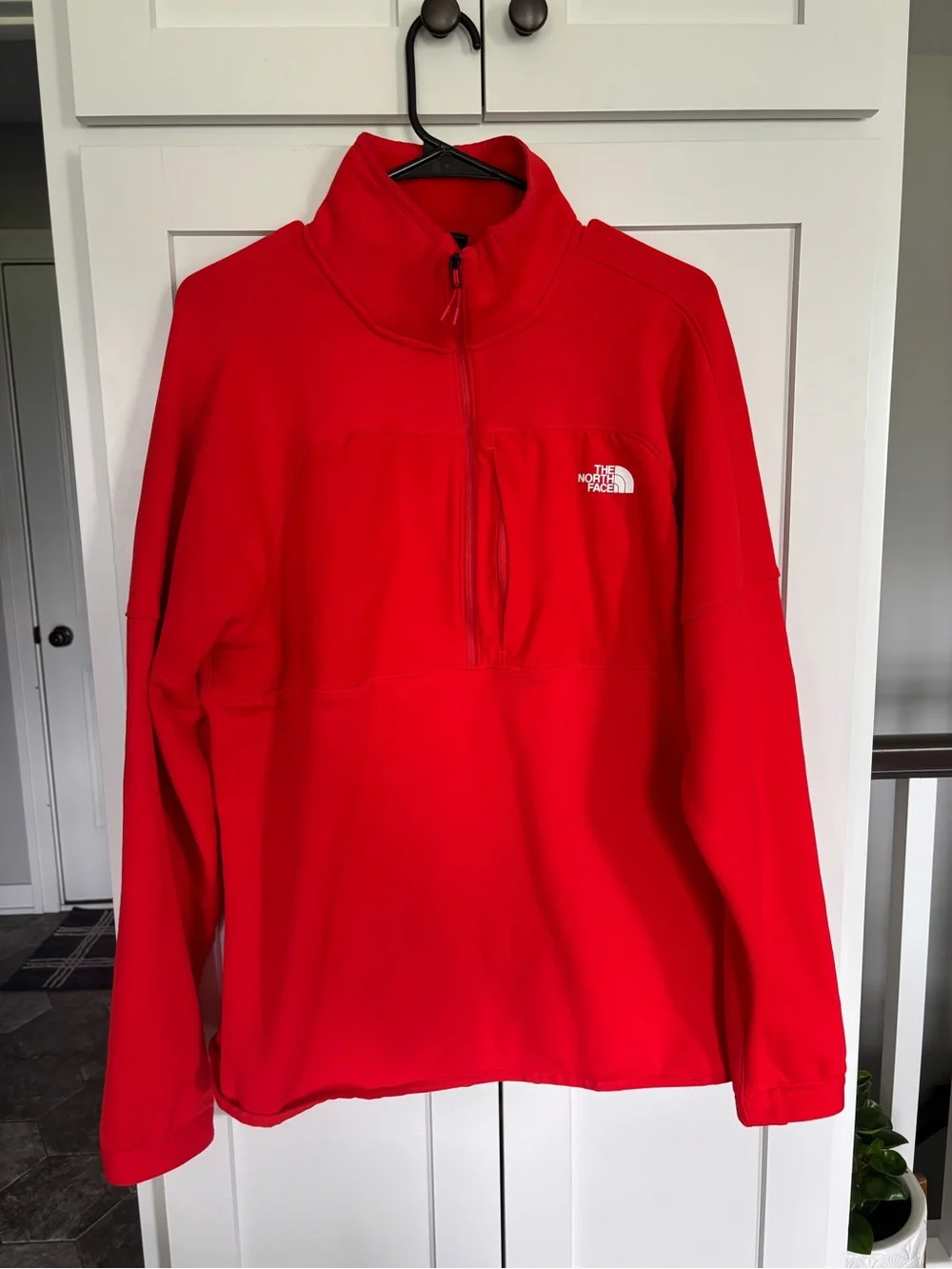 💎 The North Face Red Half-Zip Fleece Pullover